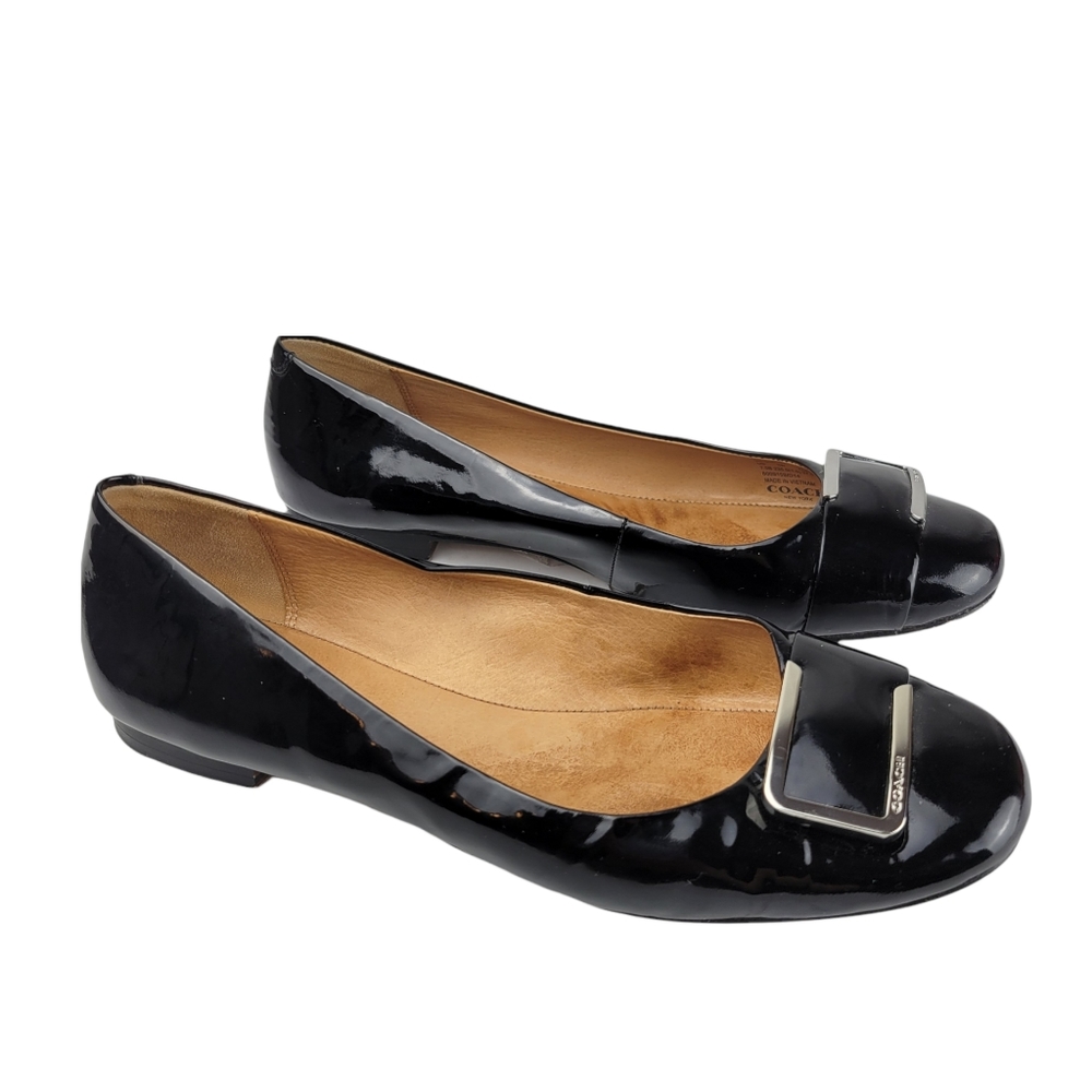 Coach Unique Patent Leather Ballet Flats